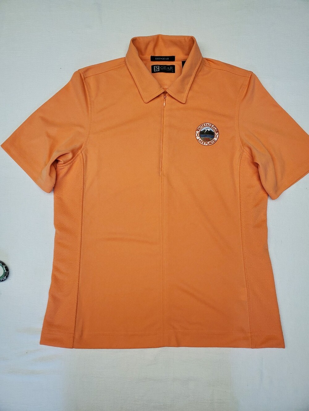 Gear For Sports Dry Gear Golf Polo White Face Club Lake Placid Orange M